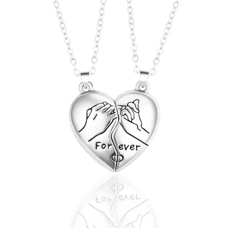 Couple Heartbeat Pendant Necklace for Couples