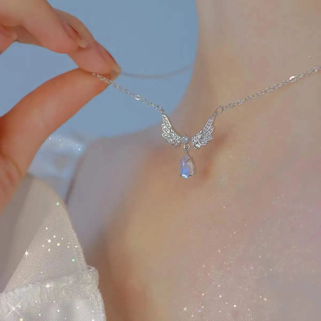 Y2K Crystal Butterfly Pendant Necklace for Women