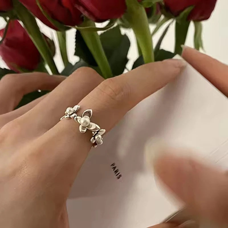 VENTFILLE 925 Silver Geometric Ring for Women