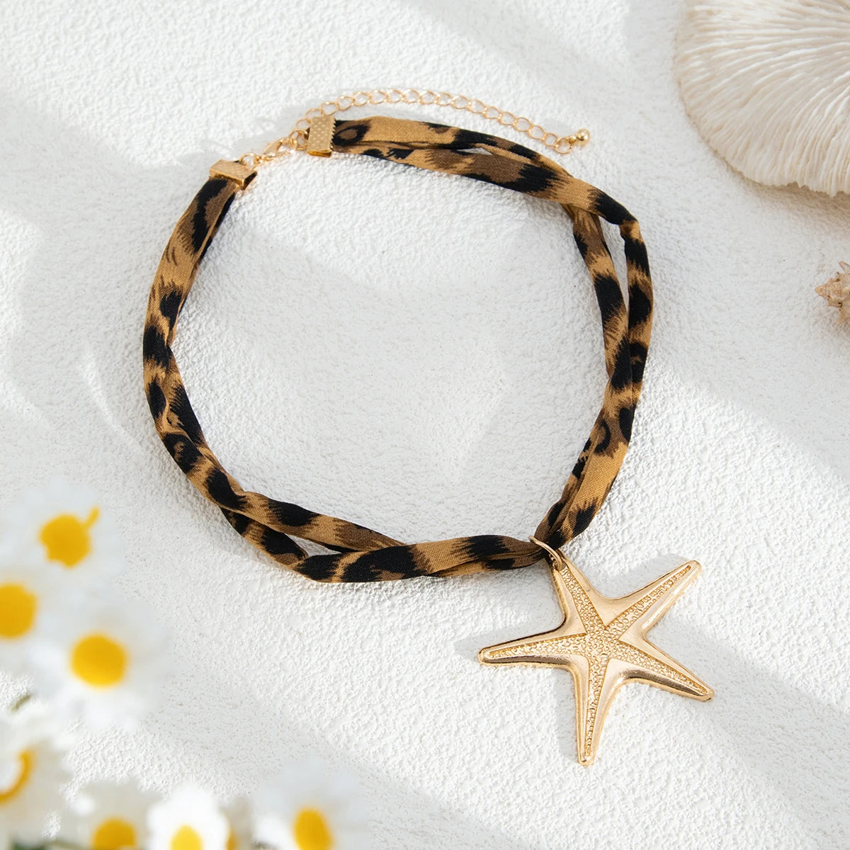 Ingemark 7-Style Ethnic Multilayer Velvet Necklace – Starfish, Heart & Conch Pendant Jewelry for Women