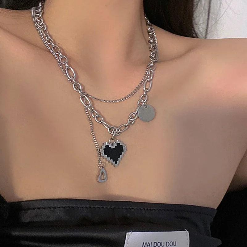 Y2K Crystal Butterfly Pendant Necklace for Women