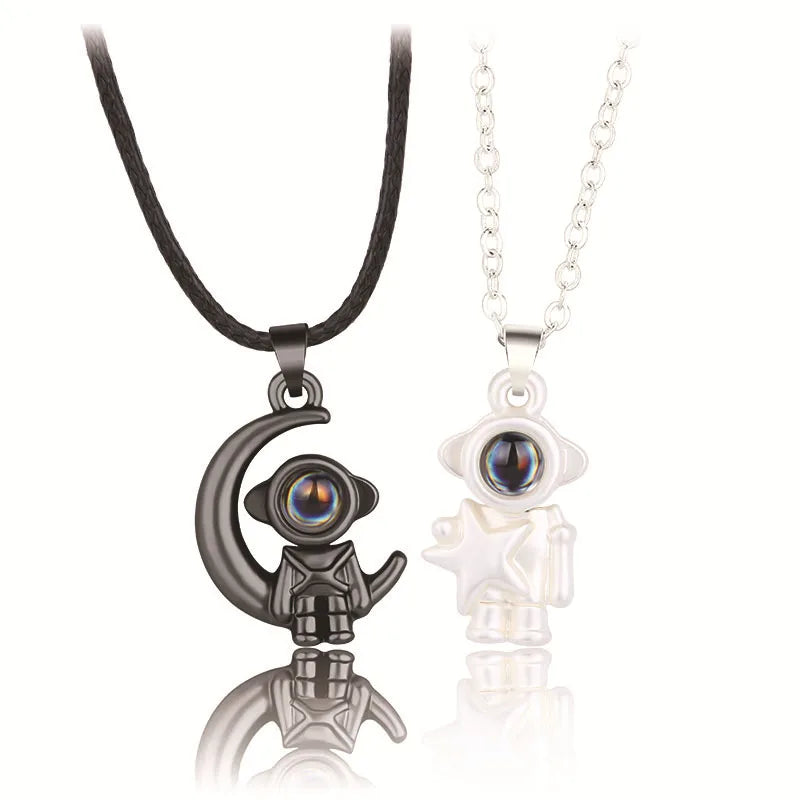 Couple Heartbeat Pendant Necklace for Couples