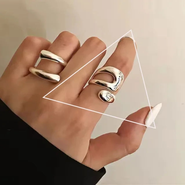 Sam Panda 925 Silver Adjustable Chain Ring