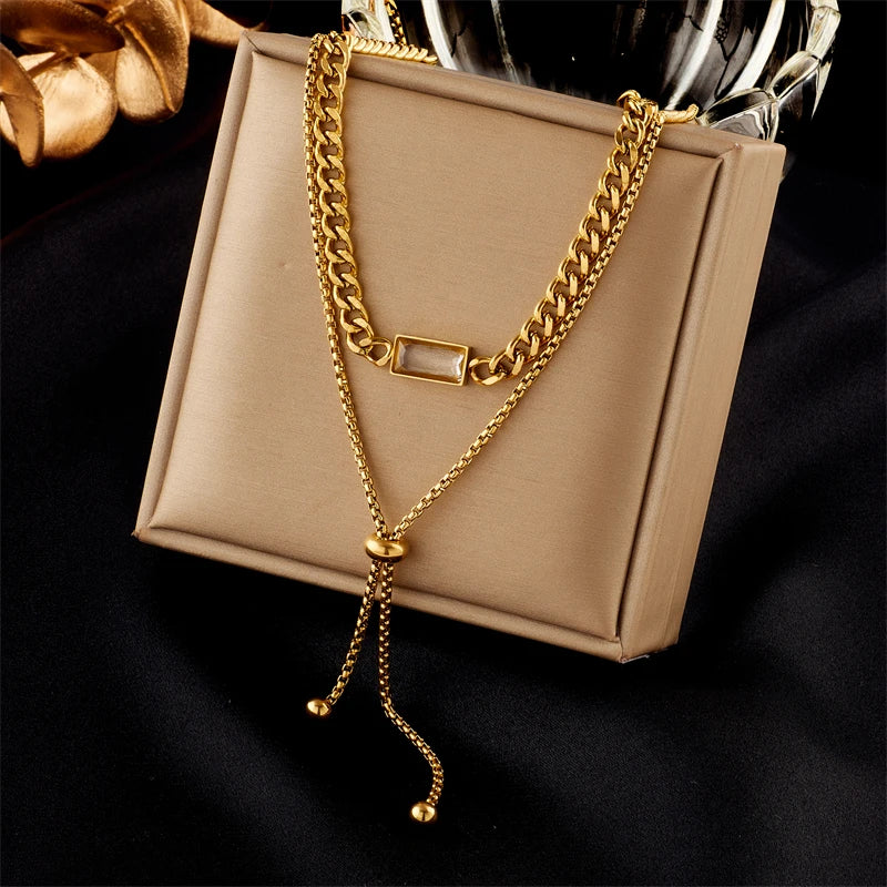 Butterfly Moon Pendant Necklace for Women