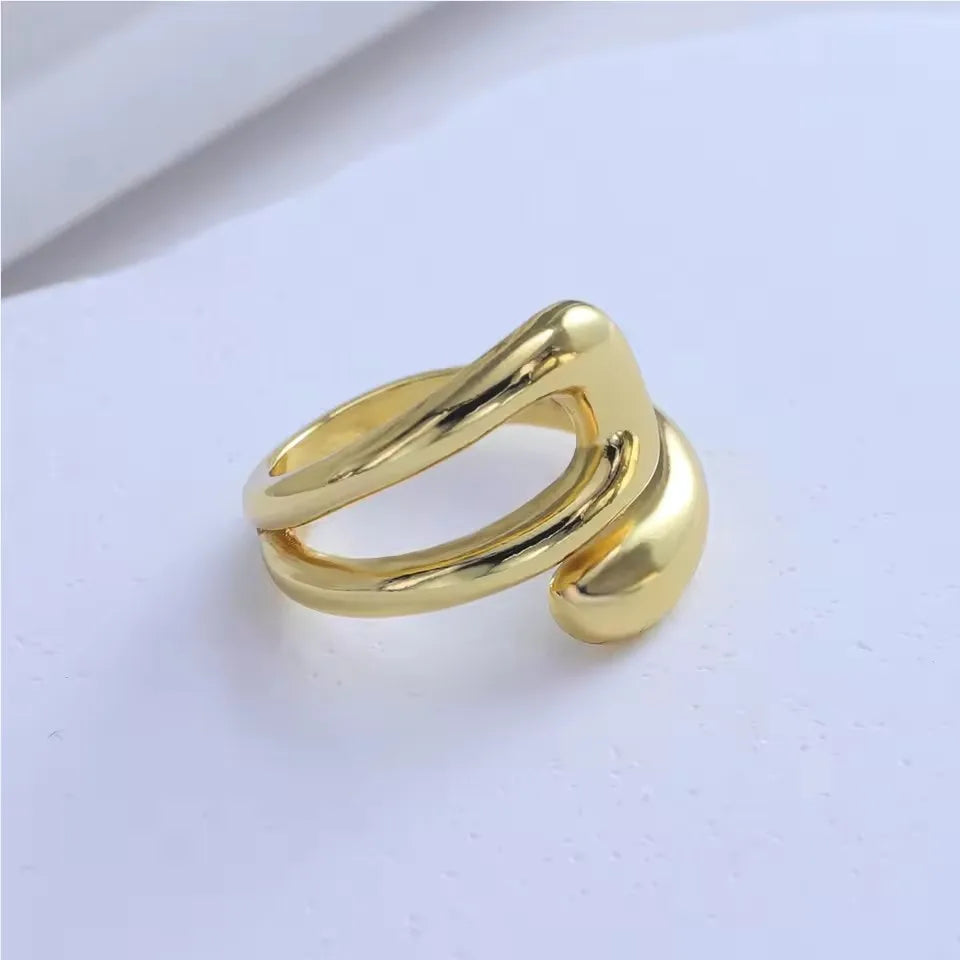 VENTFILLE 925 Silver Geometric Ring for Women