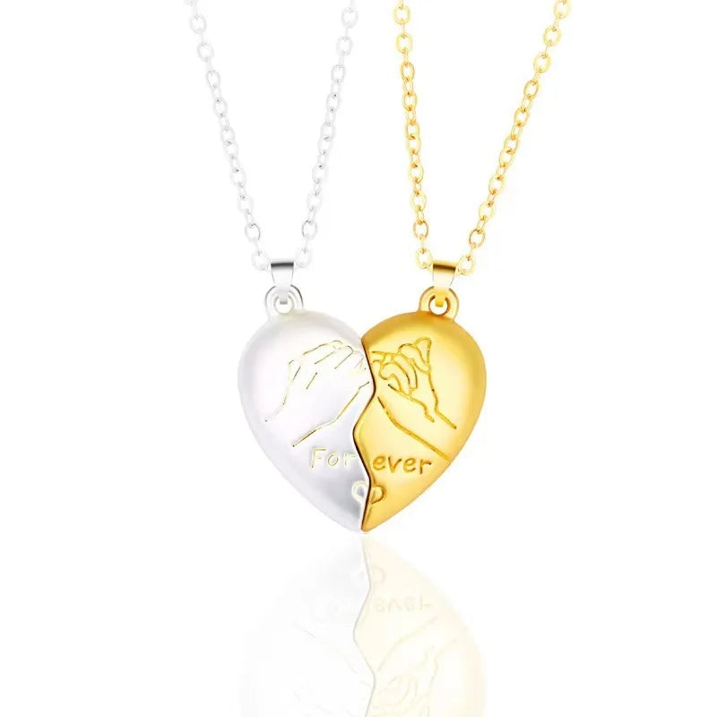 Couple Heartbeat Pendant Necklace for Couples