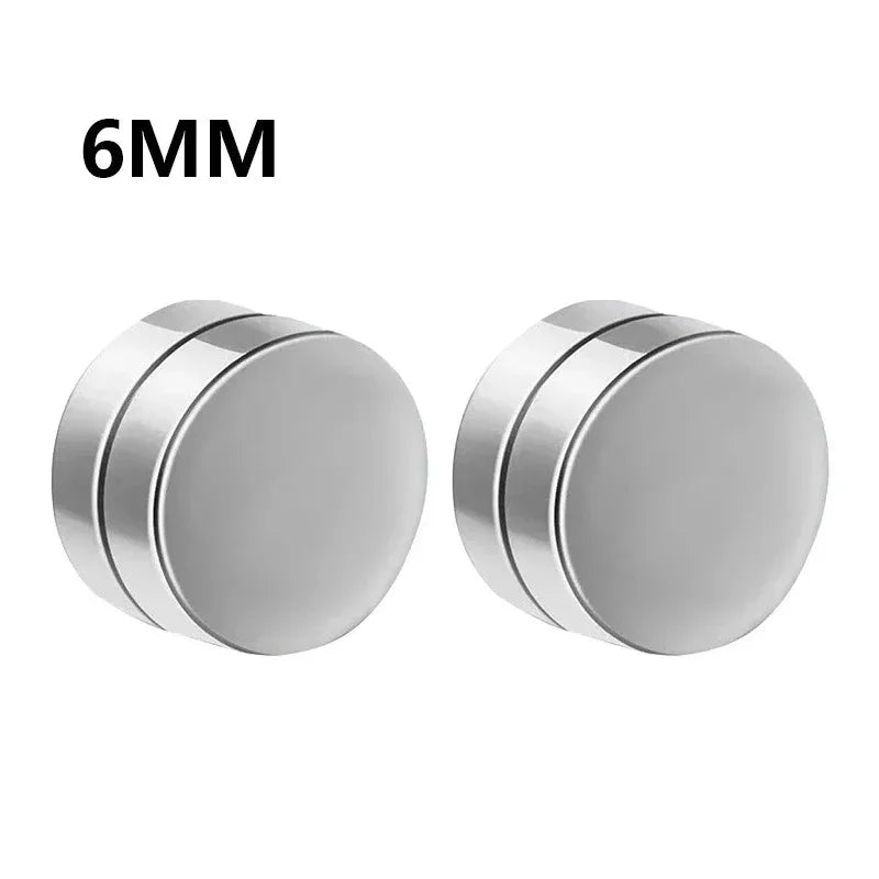 Magnetic Crystal Ear Studs – Non-Piercing Punk Earrings for Men & Women