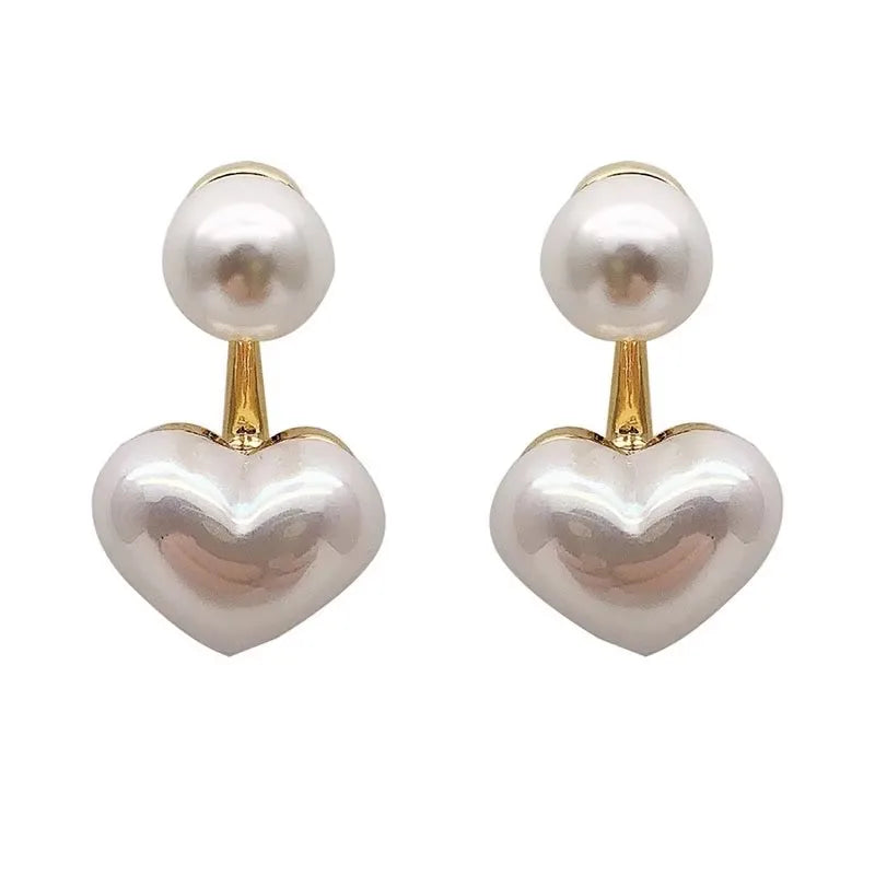 Elegant Pearl Heart Necklace – Luxury Imitation Pearl Jewelry for Women