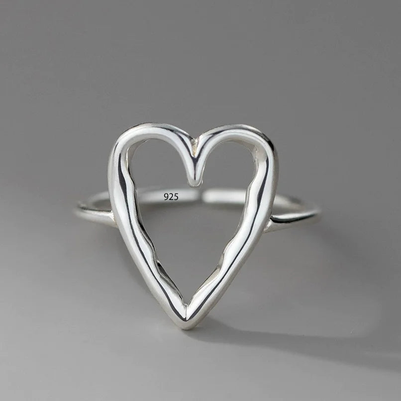 VENTFILLE 925 Silver Geometric Ring for Women