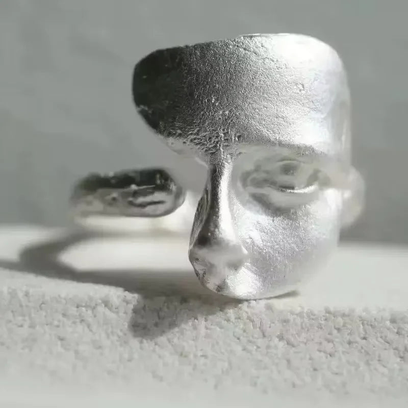 Sam Panda 925 Silver Adjustable Chain Ring