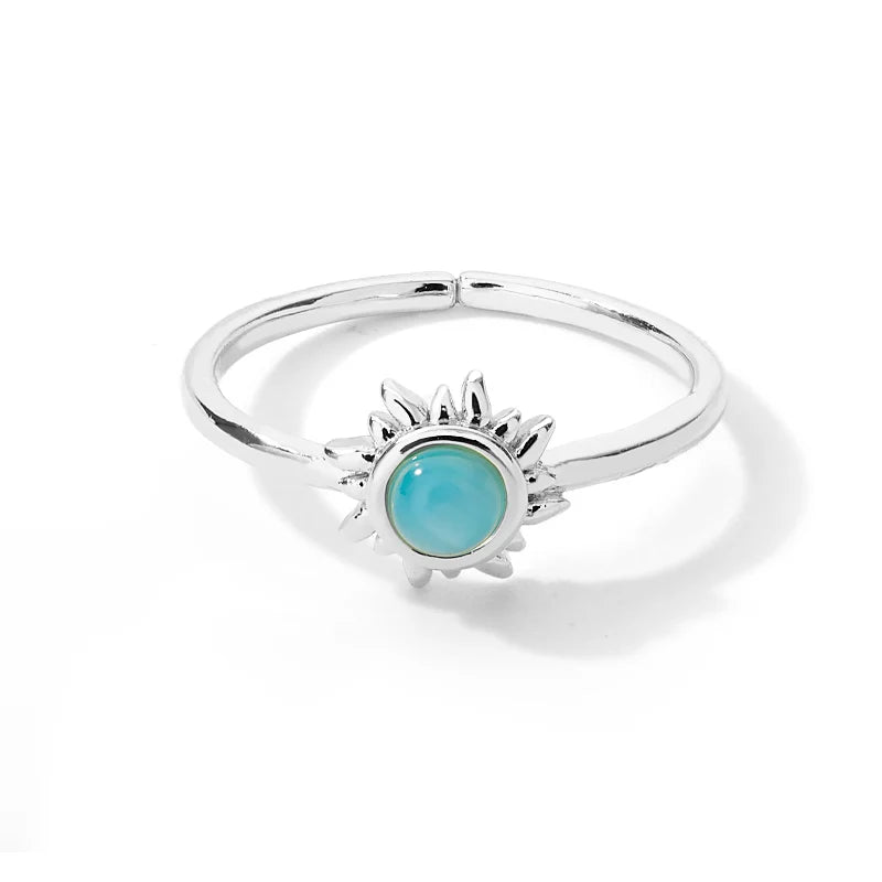 Golden Sun Opal Ring