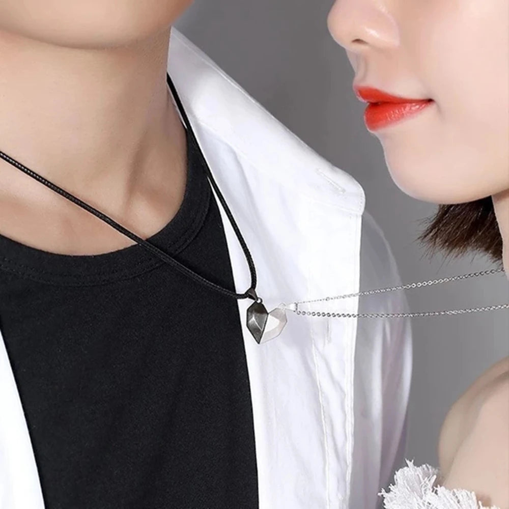 Couple Heartbeat Pendant Necklace for Couples