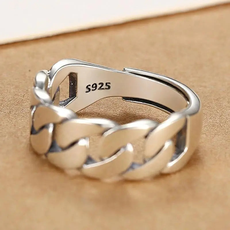 VENTFILLE 925 Silver Geometric Ring for Women