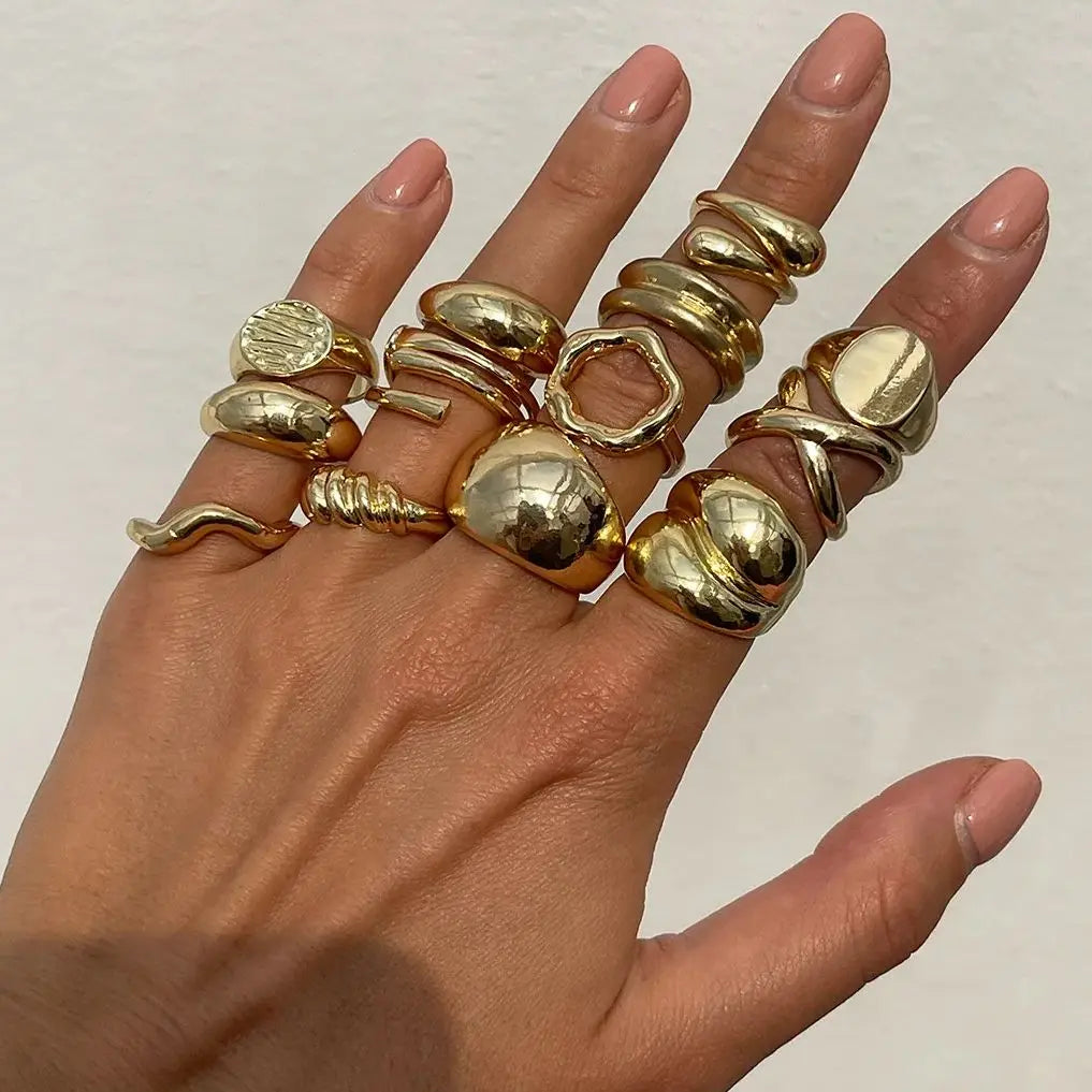 DIEZI 14pcs Vintage Punk Knuckle Ring Set