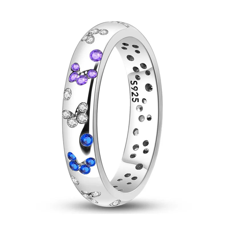 925 Silver Star Moon Colorful Zircon Ring

Product Description: