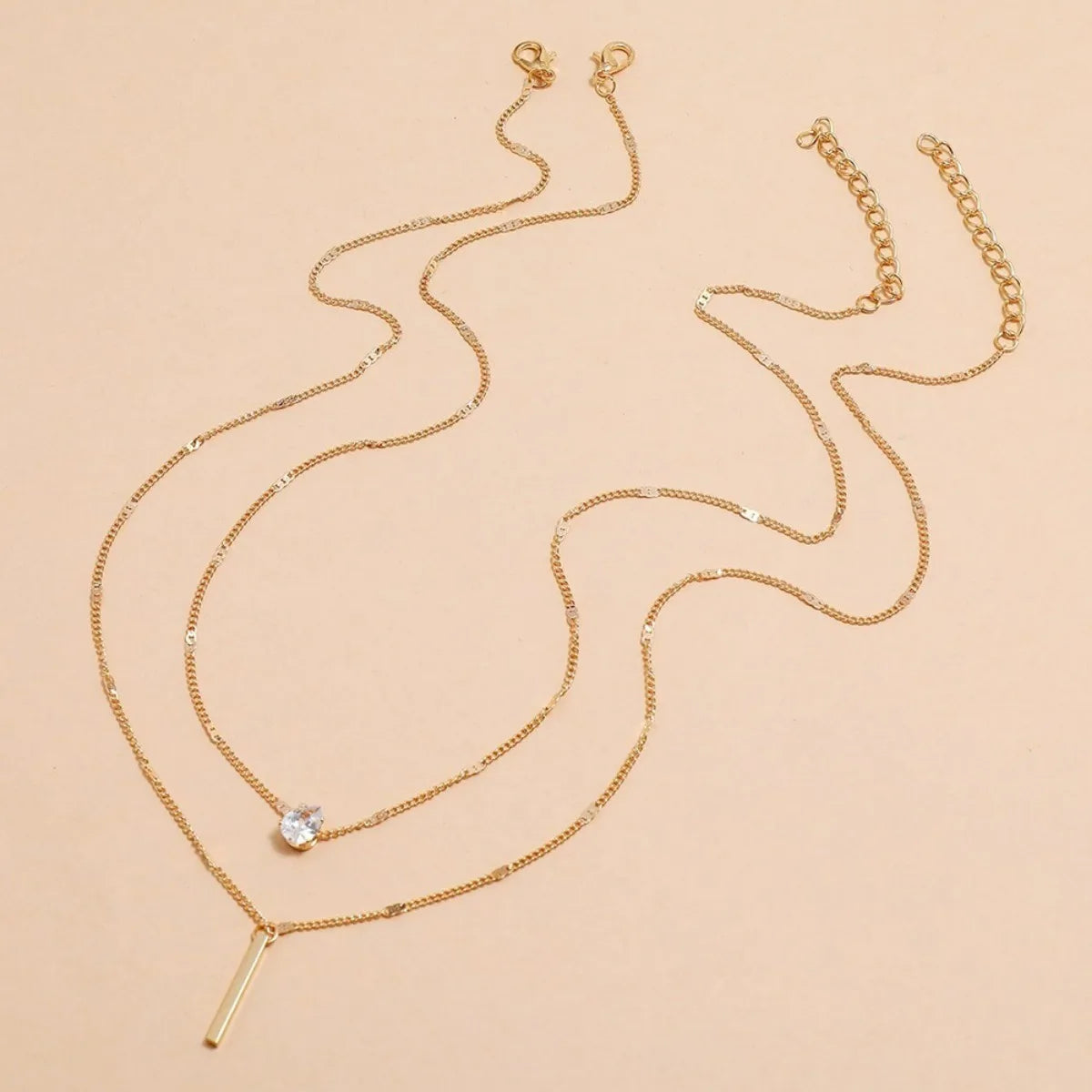 Multi-Layer Star & Heart Water Drop Necklace – Sexy Alloy & Glass Chain for Women