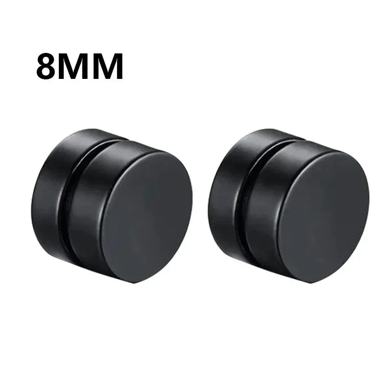 Magnetic Crystal Ear Studs – Non-Piercing Punk Earrings for Men & Women