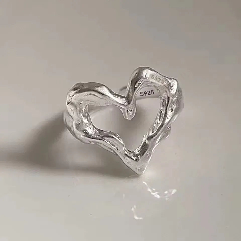 VENTFILLE 925 Silver Geometric Ring for Women