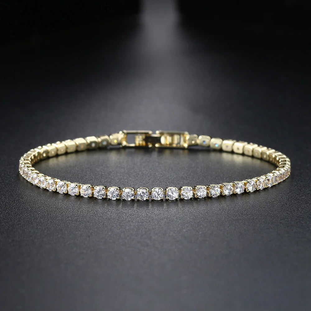 Zirconia Tennis Bracelet – Crystal Thin Chain Jewelry for Women