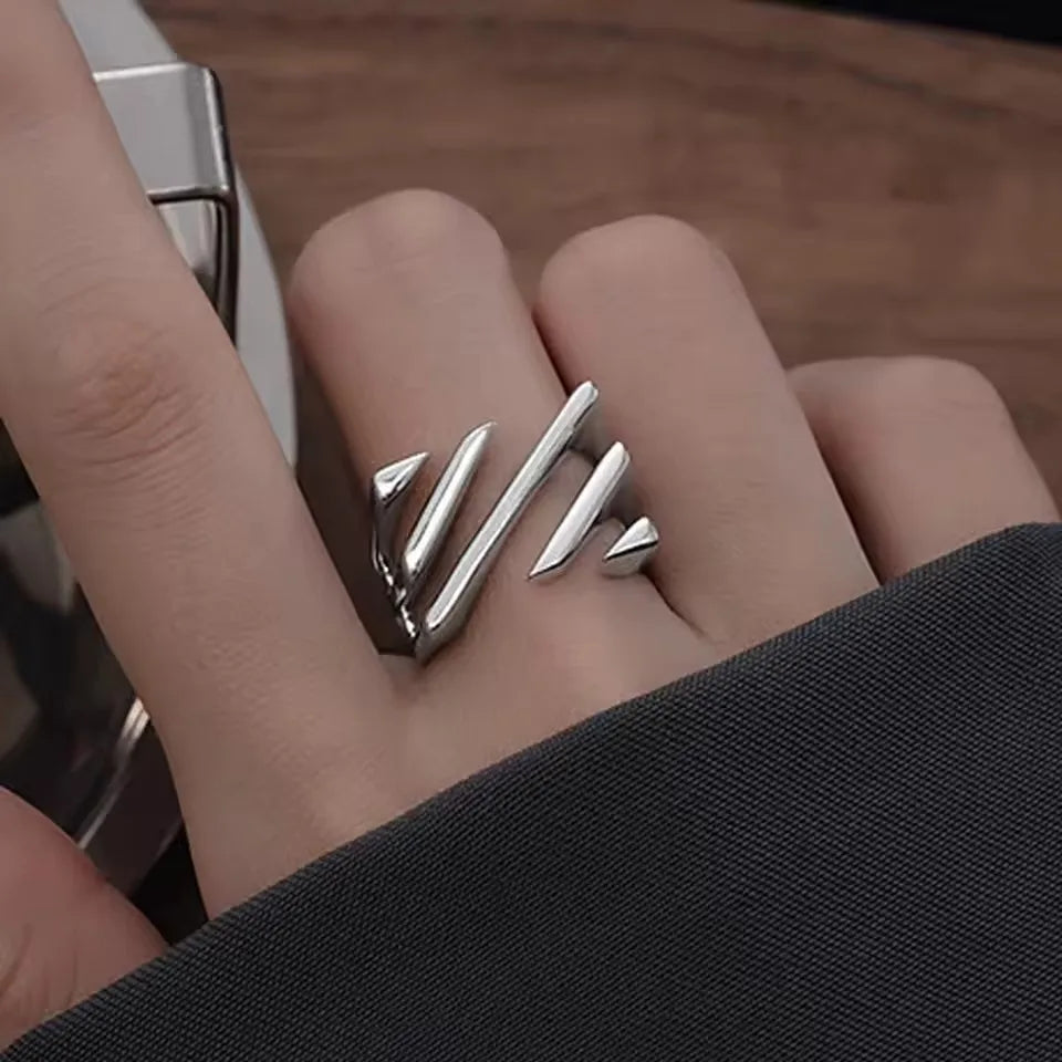 Sam Panda 925 Silver Adjustable Chain Ring