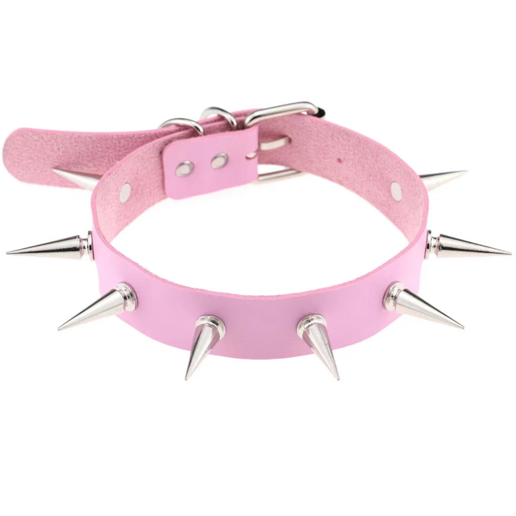 Halloween Gothic Punk PU Leather Collar Necklace