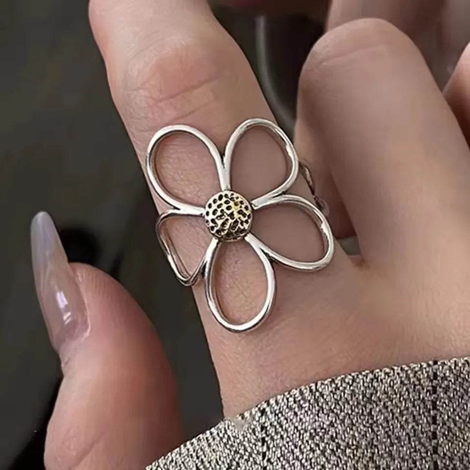 Sam Panda 925 Silver Adjustable Chain Ring
