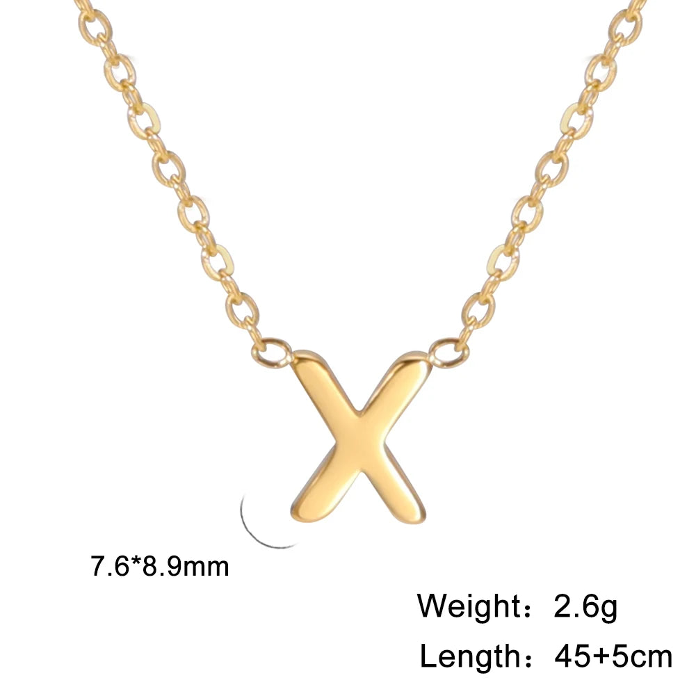 Minimalist A-Z Letter Necklace for Women