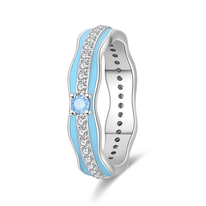 925 Silver Star Moon Colorful Zircon Ring

Product Description: