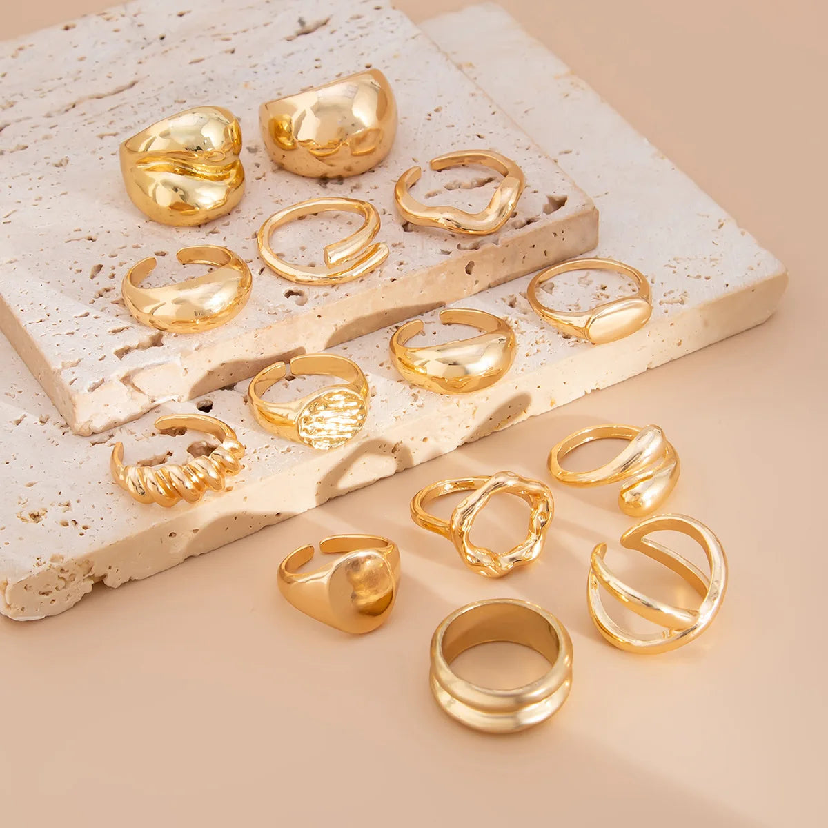 DIEZI 14pcs Vintage Punk Knuckle Ring Set