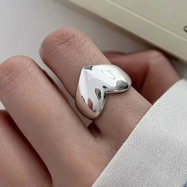 VENTFILLE 925 Silver Geometric Ring for Women