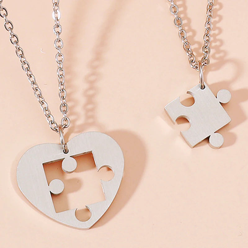 Couple Heartbeat Pendant Necklace for Couples