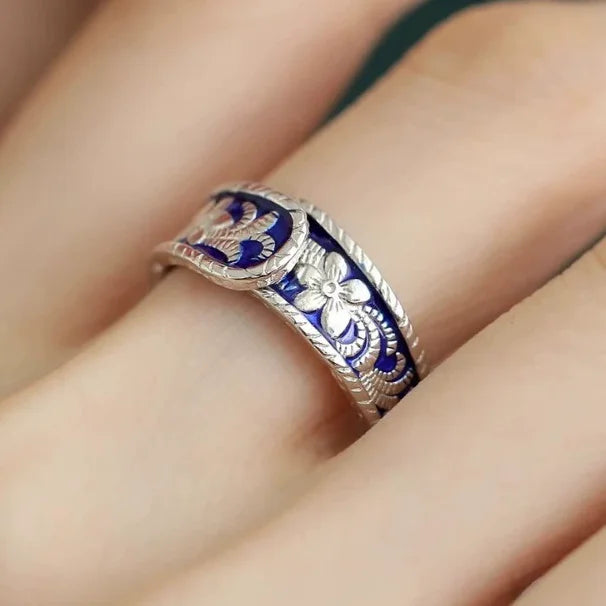 VENTFILLE 925 Silver Geometric Ring for Women