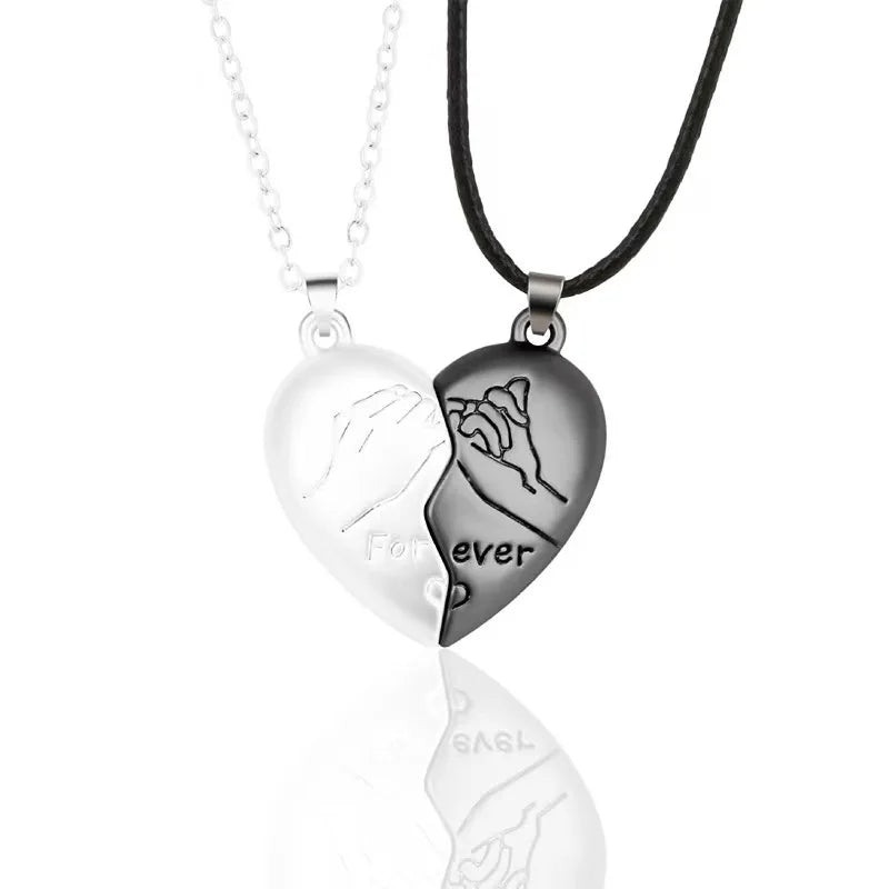 Couple Heartbeat Pendant Necklace for Couples